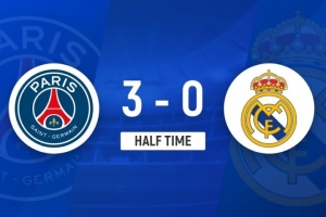 半场-巴黎3-0皇马 阿森西奥吕迪格接连送礼法比安登贝莱3分钟2球